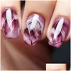 False Nails Orange Bear Fashion French Purple Haze Fake Longerble Long Ballerina Nail Tips Kvinnor Girls Drop Delivery Health Beauty DHE0F