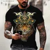 Männer T-Shirts Vintage Maske Samurai Gedruckt Herren Baumwolle T-shirt Tops Sommer Casual Kurze Slve Hemd O Hals Übergroße Strt Herren Kleidung Y240315