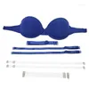 Reggiseni sexy push up per donna spalline regolabili da sposa trasparente senza spalline trasparente con retro trasparente