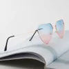 Lunettes de soleil en métal pour femmes, feuille d'amour, pêche, océan, en forme de cœur, à la mode, nouvelle collection 2023