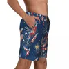 Pantaloncini da uomo Est USA Bandiera nazionale Board Estate Stampa 3D Pantaloni corti da spiaggia casual Uomo Sport Fitness Costume da bagno personalizzato traspirante