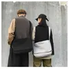 Saco japonês lona ombro crossbody para mulheres 2024 pano de algodão homens estudante satchels unisex cruz grande mulher mensageiro sacos