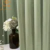 Rideaux japonais Ins Matcha vert chevrons velours Chenille rideaux occultants pour salon chambre salle à manger balcon décoration