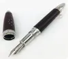 Lyxpennor röd eller svart ull begränsad upplaga kampanj Tyskland varumärke Fountain Pen Silver Clip Fine Carving Classic Ink för Writin7156943