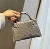 brand purse designer handbag luxury shoulder bag shinny crocodile skin totes 19.5cm fully handmade quality wholesale price fast delivery