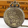 Pocket Watches Film Znakomity kwarc Zegarek Naszyjnik Wisianek Łańcuch Fob Vintage Steampunk Mężczyźni i kobiety