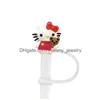 Drinking Sts 26 Colors Girls Cat Kitten Sile St Toppers Accessories Er Charms Reusable Splash Proof Dust Plug Decorative 8Mm Party Dro Otimj