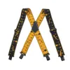 Plus 120cm Length 5cm Wide Adjustable Four Clip-on X- Back Elastic Heavy Duty Braces Suspenders Mens 201028254C