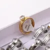 Mixed Ladies Stainless Steel zircon ring Silver Gold Color Stainless Steel Couples Ring for Women Men Jewelry