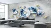 Po Papier peint 3D fleur européenne rétro 3D en relief Rose TV fond décoration murale peinture romantique Floral 3d papier peint9043798