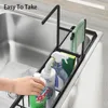 Küche Lagerung Waschbecken Regal Abfluss Rack Edelstahl Seife Schwamm Pinsel Halter Lappen Korb Wohnaccessoires