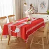 Toalha de mesa dia dos namorados doce casal atmosfera decoração de casamento vermelho amor toalha de mesa à prova d'água