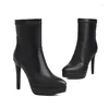 Boots Oversize Large Size Big Super High Heel Womens Fashion Height Increasing Simple And Elegant Trend