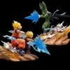 Action Toy Figures 14.5cm Z Son Goku Gohan VS Cell Anime Figures PVC Action Figures Toys for Children Collector Super Saiyan Statue