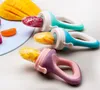 Alimenti per neonati Nibble Ciucci per bambini Alimentatore in silicone Bambini Frutta Ciuccio BPA Alimentazione Formazione sicura Capezzolo Tettarella Ciuccio Bottiglie1296203