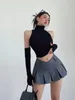 Women's T Shirts Spicy Girls Y2k Tops Oversleeve Sexy Turtleneck Tank Top For Slim Fit Short Tshirt Skinny Streetwear Crop