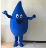 2024 Halloween Costume de mascotte de goutte d'eau bleue de haute qualité personnage de thème d'anime de dessin animé Costumes de carnaval de Noël taille adulte fête d'anniversaire tenue en plein air