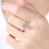 Anéis de casamento 3ct moissanite anel de noivado feminino 18k banhado a ouro prata esterlina vvs1 anel de noivado de diamante presente de aniversário q240315