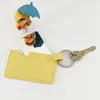 10pcs Bag Parts Cute PU Small Mirror With Key Ring Carry-on Mix Color