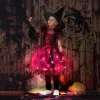 Cappelli Nuovo Halloween Carnival Party Ragazze Costume da strega Luminose luci a LED Tulle Tutu Dress Masquerade Vampire Devil Winifred Dress Up