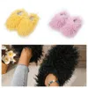 Sandals Hot Sellings Fur Slippers Mules Womans Daily Wear Fur Shoe White pink Black brown Metal Casual Flats Shoe Trainer Sneaker GAI soft