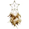 Dekorativa figurer Handgjorda drömfångare Sun Moon Star Home Dekorera Feather Shell Wind Chime hängande dekorationer