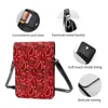 Sac rouge Paisley Design épaule rétro imprimé bureau étudiant téléphone portable en vrac sacs en cuir drôles