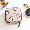 Sacos cosméticos mini saco impresso moeda bolsa guardanapo sanitário pequena bolsa portátil feminino organizador de maquiagem caso batom armazenamento