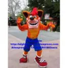 Mascot Costumes Crash Bandicoot Wolf Fox Mascot Costume Adult Cartoon Character Outfit Suit High Street Mall Festivals and Holidays Zx493