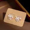 TBCYD 3mm D Color VVS1 Studörhängen för kvinnor S925 Sterling Silver Rose Flower Diamond Ear Studs Fine Smyckesgåvor 240227