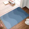 Teppiche Blue Wave Gradient Fußmatte Teppich Teppichmatte Fußpolster Polyester rutschfest saugfähig Eingang Küche Schlafzimmer Balkon Toilette