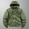 Vestes pour hommes Veste épaisse d'hiver Hommes Manteau militaire Mode Casual Cargo Manteaux Mâle Vert Noir