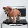Plush Bear Coat Cloak Pet Clothes Cats and Dogs Costumes Teddy Bichon förvandlas till jul Halloween -kostymer 240307