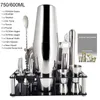 1-14 Pcs/set 600ml 750ml Stainless Steel Cocktail Shaker Mixer Drink Bartender Browser Kit Bars Set Tools With Wine Rack Stand 240306