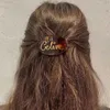 Lujo Ce Marca Leopardo Diseñador Pinzas para el cabello Pasadores Pasadores Letras de oro de 18 quilates Retro Vintage amor Marrón Acrílico Oval horquillas accesorios para el cabello