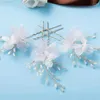 Hair Clips 3pcs/lot 2023 Wedding Floral Gauze Yarn Flower Bridal Hairpins Hairclips Bride Headwear Trendy Marriage Jewelery Accessories