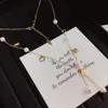 Charm Heren Dames Designer Kettingen Driehoek Diamant Letter Hanger Choker 18K Verguld Merk Stalen zegel Neckalce Ketting Mode-sieraden Geschenken