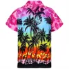 Sommer-Herrenhemd mit Hawaii-Digitaldruck, kurzärmeliges Revers, 3D-gedrucktes Hemd