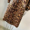 Kvinnors dike rockar Volalo Autumn Coat för kvinnor långärmad leopard dubbelbröst vindbrytare mode casual smal överrock