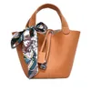 Top Shoulder Bags Lychee Pattern Designer Handbags Mother Child Vegetable Basket Bucket Tote Bag Handheld One Womens Bag 240311