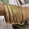 Chegada Cuff Pulseira 24K Cor de Ouro Dubai Francês Africano Bangle Mulheres Nupcial Festa de Casamento Charme Jóias 240307