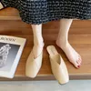 Wearing new style of summer semi slippers for women, wearing slippers on the outside Fashionable Muller shoes for women's sandals and slippers