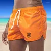 Shorts Shorts maschi uomini che nuotano tronchi tasche sport surf sulla spiaggia traspirante costumi da bagno estate a secco rapido spiaggia 2024 maschio