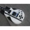 Özel Demir Haç SW James Hetfield İmzası Kar Beyaz Elektro Gitar Aktif Pikaplar V Pil Kutusu Siyah Donanım Ücretsiz Kargo