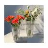 Vasi Luce di lusso creativo stile europeo vaso di vetro fiori secchi ornamento da tavolo utensili decorativi terrario per la decorazione goccia Dhljg