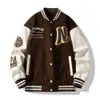 Модная брендовая спортивная одежда Толстовка High Street Свободная вышитая индивидуальная мужская университетская бейсбольная куртка 98