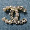 DF Fragrant wind pearl brooch high-end temperament ins suit coat accessories fashionable and luxurious corsage sweater pin DIY high