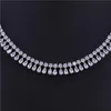 Huami Classic Jewelry Set Earrings Drop Water Necklace For Women Banquet Wedding Party Regalos Para Mujer Crystal 240228