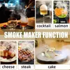 Smoked Bubble GunCold Smoke Generator Tool USB Powered Kitchen Food Smoker No Open Flame Required for Meat Drinks Cocktail 240306