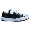 Maison Mihara Yasuhiro Low Cut Versátil Sapatos Dissolvidos Masculinos e Femininos Verão Novo Mmy Sapatos de Lona Preto e Branco 76